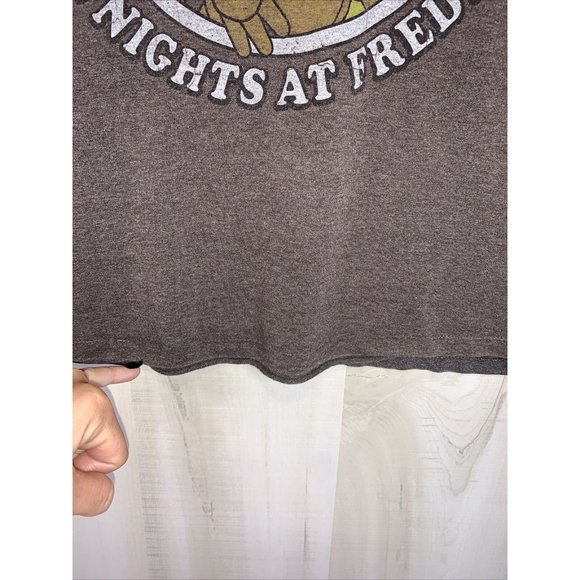 Five Nights At Freddy’s Distressed Graphic Brown T Shirt Boys Large 10/12-11852 - Picture 3 of 11
